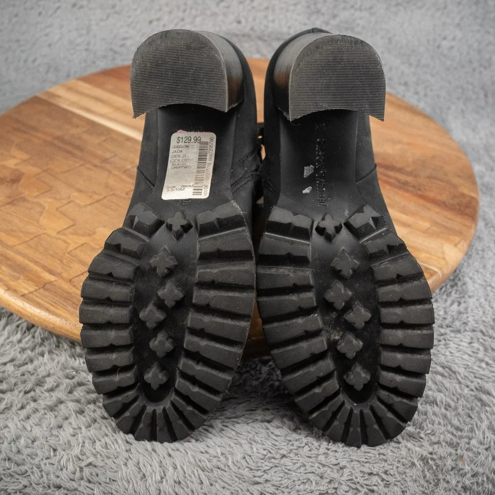 Gibson-Latimer Black Suede Ankle Boots‎ Size 6 M Used